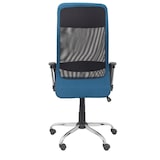 thumbnail of Esteras Silla de dirección con mecanismo basculante, brazos fijos y  con cabecero y asiento tapizado en tela color turquesa.