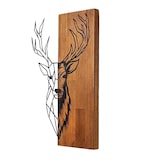 thumbnail of Décoration murale en bois et métal Walnut Cerf origami Hanah Home