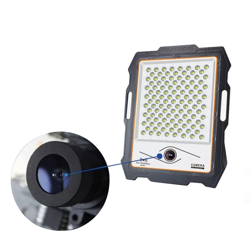 Foco Proyector Led Solar Con Cámara 100W