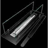 thumbnail of Queimador de lareira a bioetanol em aço com vidro de 65 cm