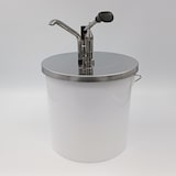 thumbnail of Hovicon Sausdispenser gemonteerd op RVS deksel Ø 280, t.b.v. 10 KG emmer. EDU-10-280