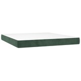 thumbnail of vidaXL Boxspringbett mit Matratze & LED Dunkelgrün 180x200 cm Samt