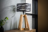 thumbnail of KAWOLA Tischleuchte DALIAN Tischlampe Holz/Metall schwarz