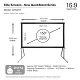 thumbnail of ELITE SCREENS Beamer Leinwand ,/QUICKSTAND FAST FOLD LEINWAND PRO - MOBILELEINWAND/150/geeignet für: Normale Projektoren