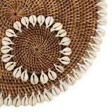 thumbnail of Bazar Bizar Placemat van raffia en schelpen 40x40 cm naturel bruin