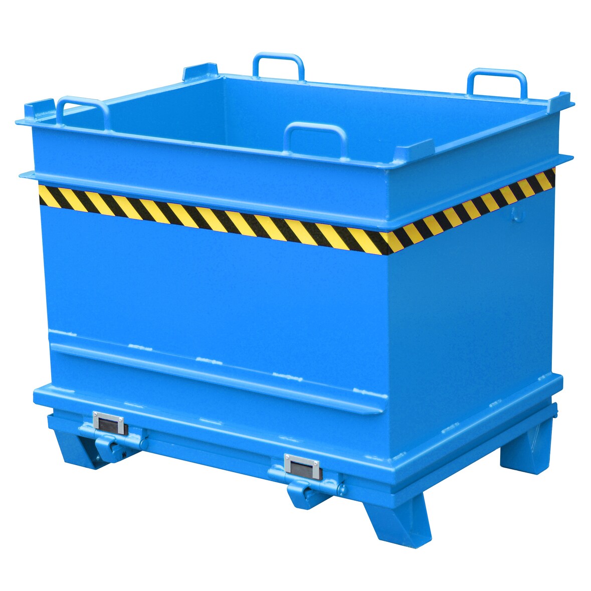 Baustoffcontainer BC 1000 lackiert RAL5012 Lichtblau Stapler Anbaugerät