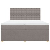 thumbnail of vidaXL Boxspringbett mit Matratze Taupe 200x200 cm Stoff