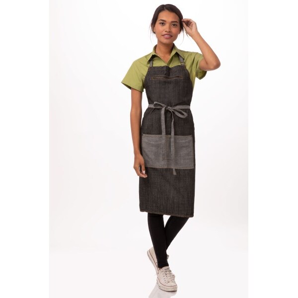 Chef Works® MANHATTAN Latzschürze,  Schwarz