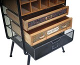 thumbnail of Weinregal für 10 Flaschen, Zubehör und Gläser | HxBxT 157x57x38cm | Holz Vintage | Tanne | Flaschenregal Barschrank Weinständer Gläser