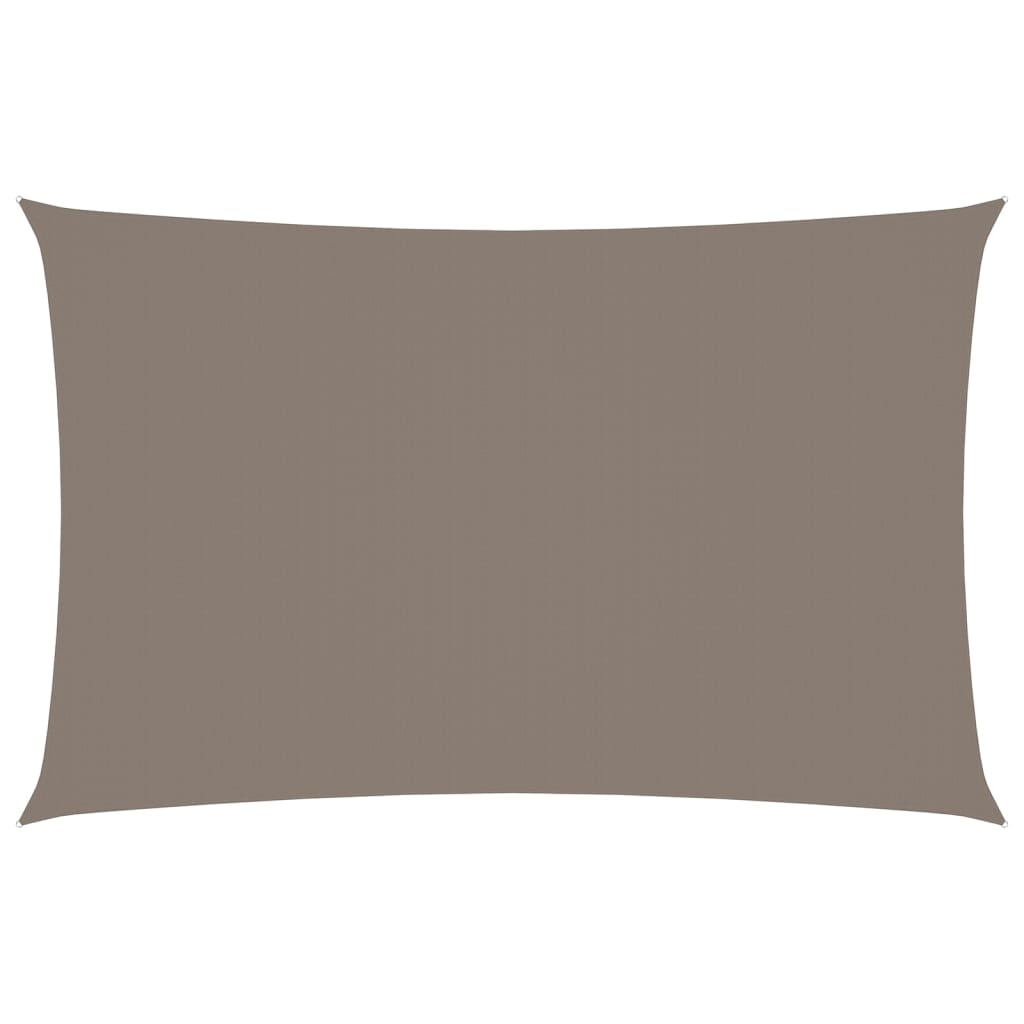 Toldo de vela rectangular tela Oxford gris taupe 3x6 m