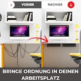 thumbnail of Albatros Kabelkanal Set A Silber – Kabelmanagement aus pulverbeschichtetem Stahl für Schreibtische