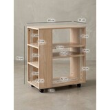 thumbnail of Regal WL5.695 Sonoma 60x35x75 cm Regalwagen mit Rollen Holz, Schmales Küchen-Regal, Telefontisch Rollwagen Modern, Bücher-Regal schmal Standcontainer