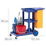 thumbnail of ulsonix - ulsonix Chariot de ménage avec 2 seaux, essoreur, sac à linge et 3 étagères pour jusqu'à 200 kg -nettoyage linge lavage