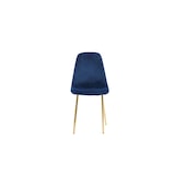 thumbnail of Polar Esszimmerstuhl Velour blau, Messing dekor.