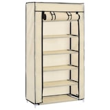 thumbnail of Helloshop26 - Armoire à chaussures range chaussures rangement meuble entrée couloir salon avec housse 58 x 28 x 106 cm Tissu crème 02_0021408