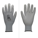 thumbnail of ECD Germany 4 Paar Arbeitshandschuhe mit PU-Beschichtung, Größe 10-XL, Grau, Mechanikerhandschuhe Montagehandschuhe Schutzhandschuhe Gartenhandschuhe