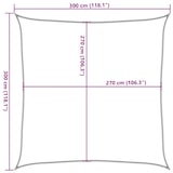 thumbnail of Voile d'ombrage 160 g/m² Crème 3x3 m PEHD Modèle Soleil Latitude Sud