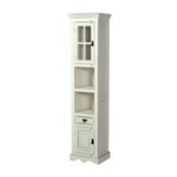 thumbnail of SIT Möbel Bad-Hochschrank | 2 Türen, 1 Schublade, 2 offene Fächer | Mango + MDF | antikweiß | B 44 x T 35 x H 188 cm | 06997-10 | Serie TOLEDO