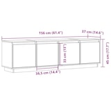 thumbnail of Mueble de TV madera maciza de pino blanco 156x37x45 cm