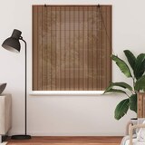 thumbnail of vidaXL Rollo mit Vorhängen Braun 150 x 160 cm Bambus