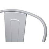 thumbnail of Stuhl HWC-A73, Bistrostuhl Stapelstuhl, Metall Industriedesign stapelbar ~ grau