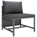 thumbnail of vidaXL 4-Sitzer-Gartensofa mit Kissen Grau Poly Rattan