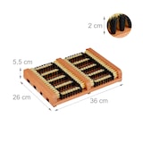 thumbnail of Relaxdays Schuhabstreifer mit Bürsten, rutschfester Boden, Holz, Schuhabtreter außen, Schuhschmutzbürste, braun/schwarz