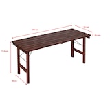 thumbnail of METRO PROFESSIONAL Bierzeltgarnitur 3-tlg., 1 Biertisch 180 x 70 cm, 2 Bierbänke 180 x 27.5 cm, dunkelbraun