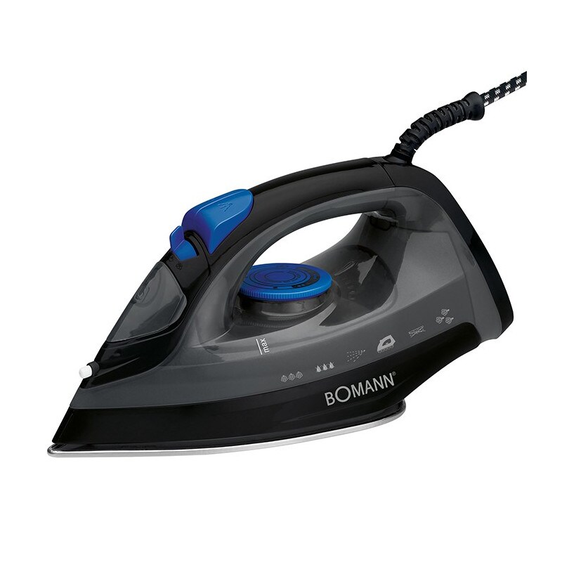 Bomann DB 6003 CB Trocken- & Dampfbügeleisen Schwarz, Blau