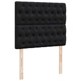 thumbnail of vidaXL Boxspringbett mit Matratze Schwarz 120x200 cm Samt
