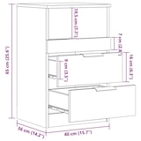 thumbnail of vidaXL Nachttisch Artisan-Eiche 40x36x65 cm Holzwerkstoff