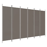 thumbnail of Décoshop26 - Paravent séparateur de pièce cloison 6 panneaux 300 x 200 cm en tissu anthracite et fer DEC031036