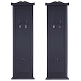 thumbnail of Set di 2 appendiabiti T33, appendiabiti a parete, pannello appendiabiti, ganci a muro in legno 109x28x4cm ~ laccato grigio scuro