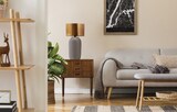 thumbnail of Tischlampe Esmeralda Deco 700 Grau / Gold