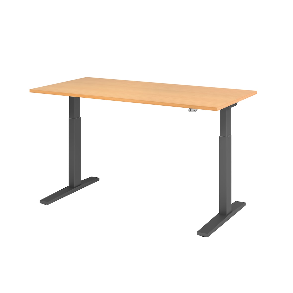 Hammerbacher-Sitz-Steh-Schreibtisch el.160x80cm Buche/Grap-VXMKA16/6/G