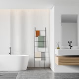 thumbnail of Relaxdays Handtuchleiter Metall, 6 Sprossen, Wäscheleiter Handtücher, Kleidung, HBT: 171x45,5x10 cm, Bad Leiter, schwarz