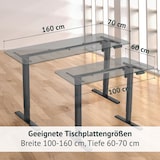 thumbnail of SVITA JIRI Schreibtisch-Gestell elektrisch für Tischplatte höhenverstellbare Tischbeine Memory-Funktion Metall Schwarz