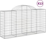 thumbnail of vidaXL Gabionen mit Hochbogen 13 Stk 200x50x100/120cm Verzinktes Eisen