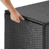 thumbnail of Auflagenbox Kuusamo mit Aluminiumgestell und Rollen 297l, 117x54x64cm