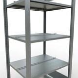 thumbnail of PROREGAL Büro-Fachbodenregal MULTIplus150 Stecksystem mit Mittelanschlag | Grundregal | Fachlast 150kg | 180x75x60cm | Beidseitig nutzbar | Verzinkt