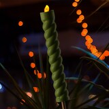 thumbnail of LED Solar Stabkerze Twist grün 106cm Fackel gedreht flackernd Deko Gartenstecker