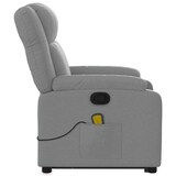 thumbnail of vidaXL Massagesessel mit Aufstehhilfe Hellgrau Stoff