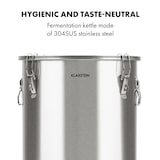 thumbnail of Gärkeller Pro XL Fermentierkessel 60 Liter Ablassventil 304-Edelstahl Silber-Metallic