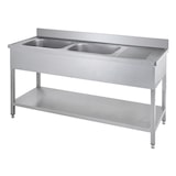 thumbnail of GastroHero Spültisch Basic 16x6 mit 2 Becken links