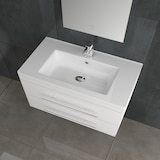 thumbnail of Alpenberger Bad Waschbecken mit Unterschrank | Gäste WC Waschtisch 70 cm | Badmöbel Set Waschbeckenunterschrank Hängend | Badunterschrank Vormontiert