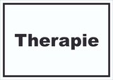 thumbnail of Therapie Schild mit Text Raum Behandlung waagerecht A1 Rückseite selbstklebend