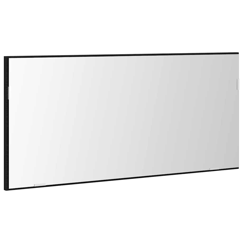 vidaXL Badezimmer Spiegel Wandmontiert Schwarze Eiche 80 x 8,5 x 37 cm