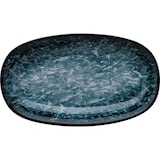 thumbnail of 2x Bonna Sepia Gourmet Platte oval 34x19cm 4cm hoch Blau Weiß Schwarz Porzellan SPAGRM34OKY Servierplatten Speise Geschirr