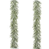 thumbnail of CREATIV green künstliche Pflanze Minifichten-Girlande, geeist, 180 cm, frost, 2er Set