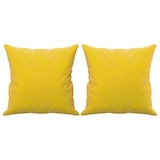thumbnail of vidaXL 2-Sitzer-Sofa mit Zierkissen Gelb 140 cm Samt